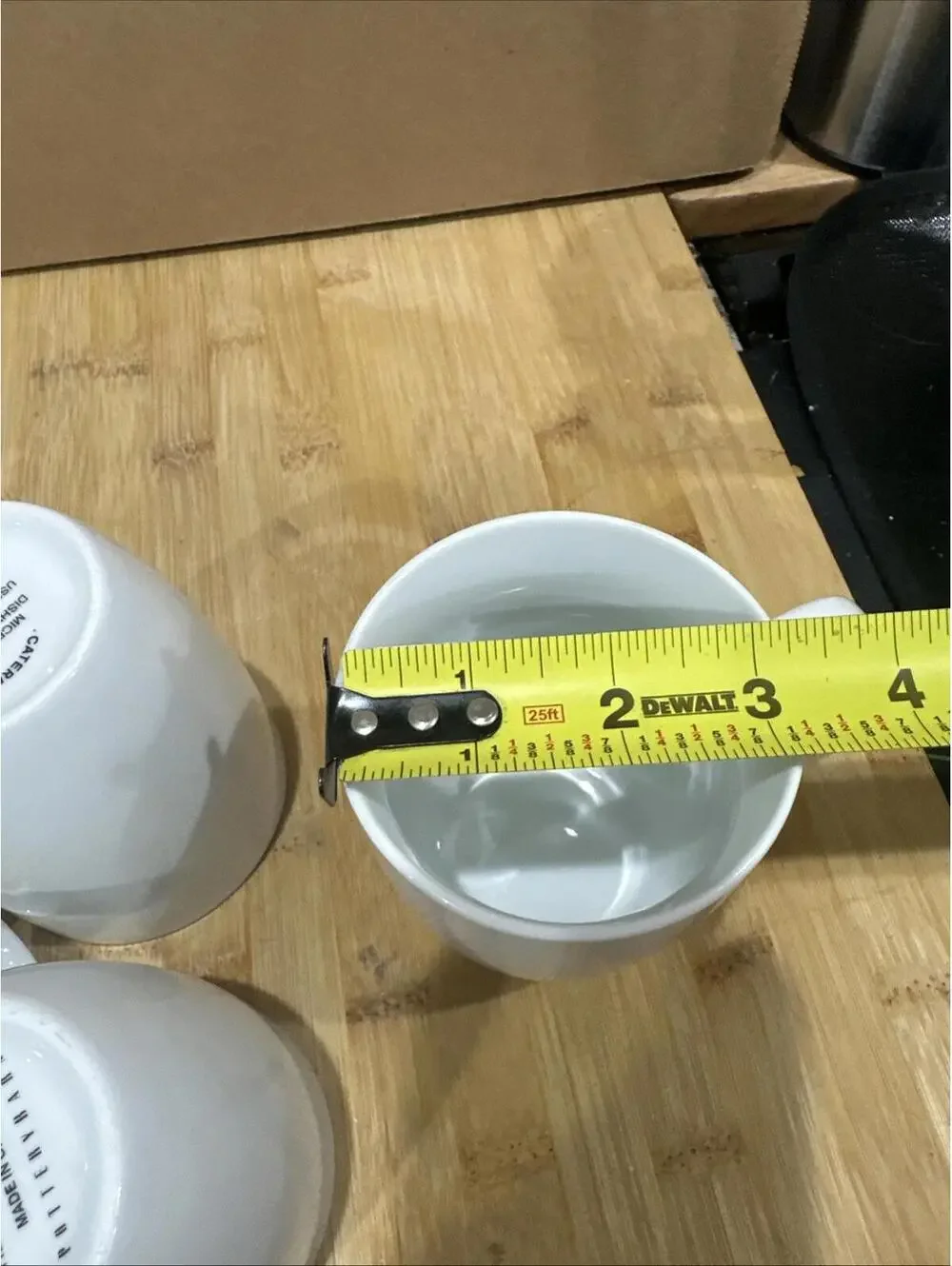 Pottery Barn Caterer’s 4” White Mugs Set Of 3 Cups PB *